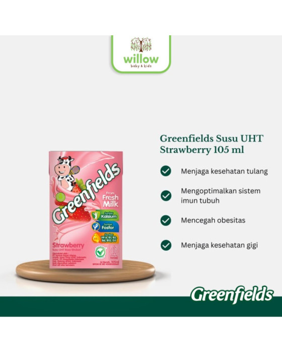 Susu Olahan Segar Siap Minum Greenfields UHT 105Ml