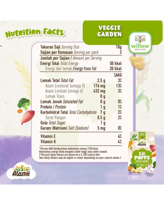 Alamii Lil Puffs Snack Bayi 30Gr
