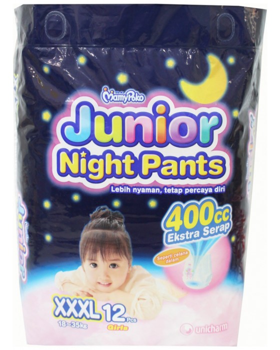 MAMY POKO JUNIOR NIGHT PANTS XXXL-12 GIRL