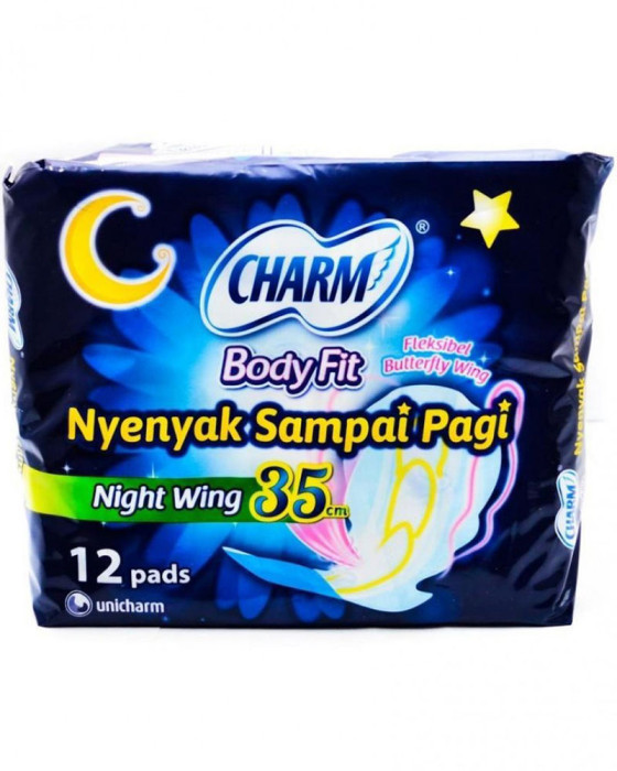 CHARM PEMBALUT NEW NIGHT WING 35CM 12PADS