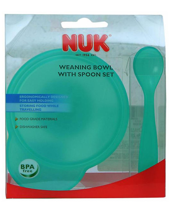 NUK WEANING BOWL WITH SPOON SET