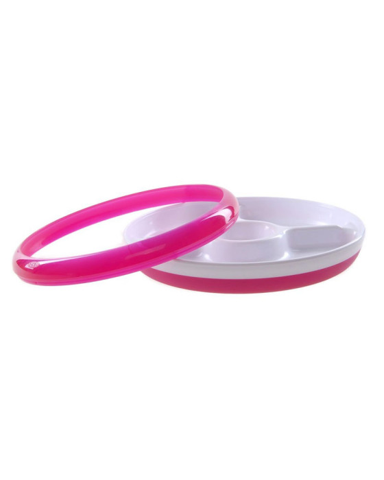 OXO TOT 6125600T1 DIVIDED PLATE WITH REMOVABLE RING - PINK
