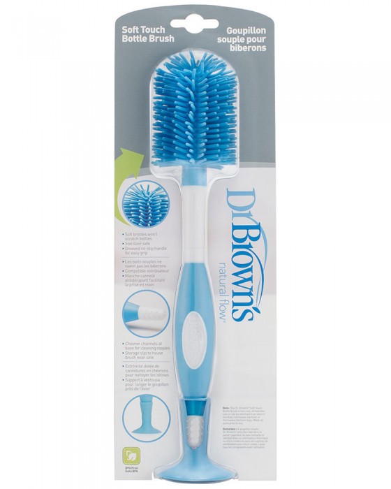 DR BROWN SOFT TOUCH BRUSH BOTTLE BLUE