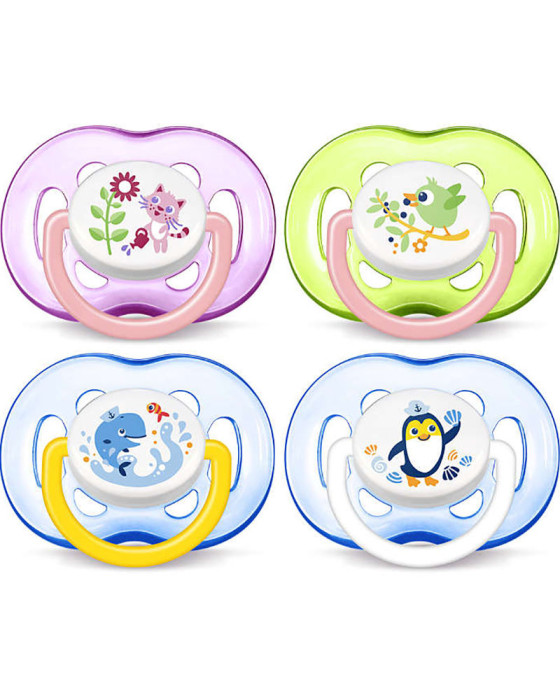 AVENT SCF186/22 FREEFLOW SOOTHERS 18M+ TWIN PACKS