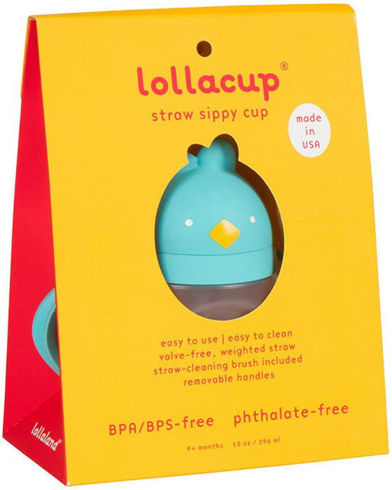 LOLLALAND LOLLACUP INNOVATIVE STRAW SIPPY CUP - TURQUISE