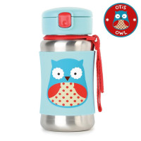 SKIP HOP STAINLESS STRAW BOTTLE - OWL