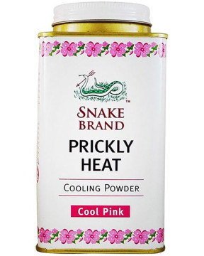 SNAKE BRAND PRICKLY HEAT COOLING POWDER COOL PINK 150GR