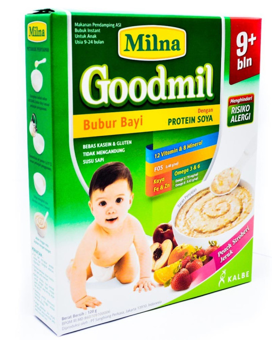 MILNA GOODMIL PEACH STRAWBERRY JERUK - 120GR