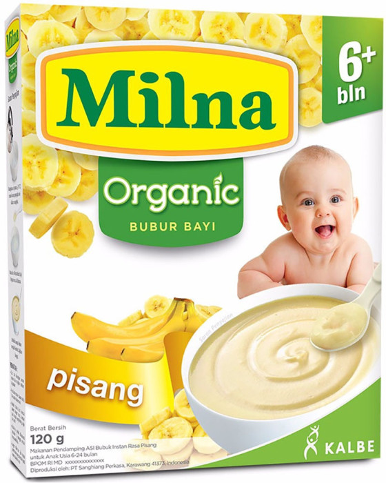 MILNA ORGANIC 6M+ PISANG 120GR