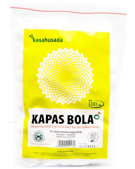 KASA HUSADA KAPAS BOLA 100BIJI