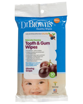 DR BROWN TOOTH N GUM WIPES 30S