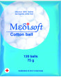 MEDISOFT COTTON BALL 120BALLS 75GR