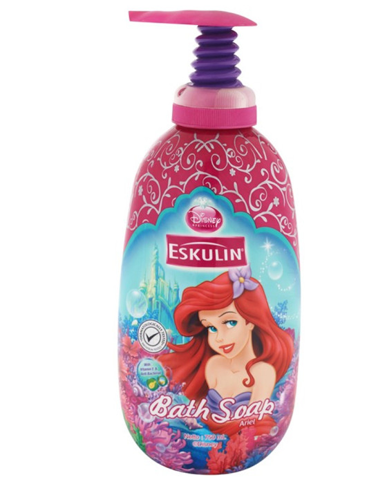 ESKULIN KIDS PRINCESS BATHSOAP ARIEL (VITAMIN E) BOTTLE 750ML