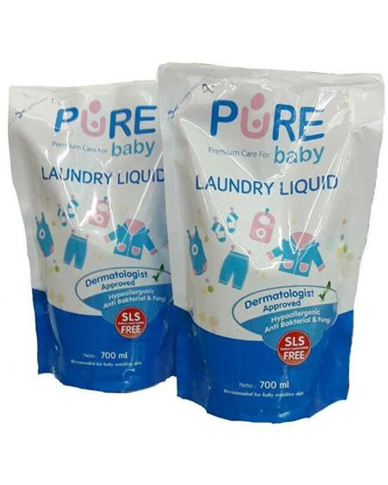 PURE BABY LAUNDRY LIQUID 700ML REFILL BANDED 1+1