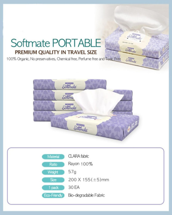 SOFTMATE TISSUE PREMIUM PORTABLE 30S