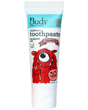 BUDS ORGANICS CHILDREN TOOTHPASTE 1-3Y STRAWBERRY 50ML