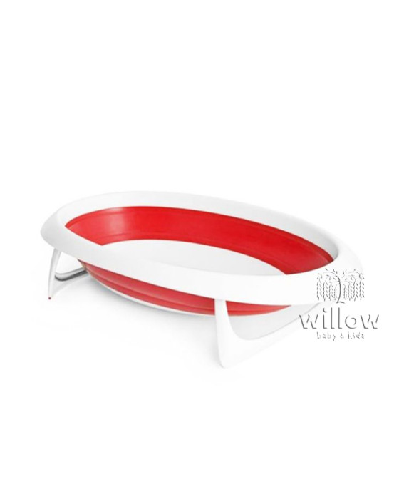 BOON 614 NAKED COLLAPSIBLE BATHTUB (RED/WHITE)