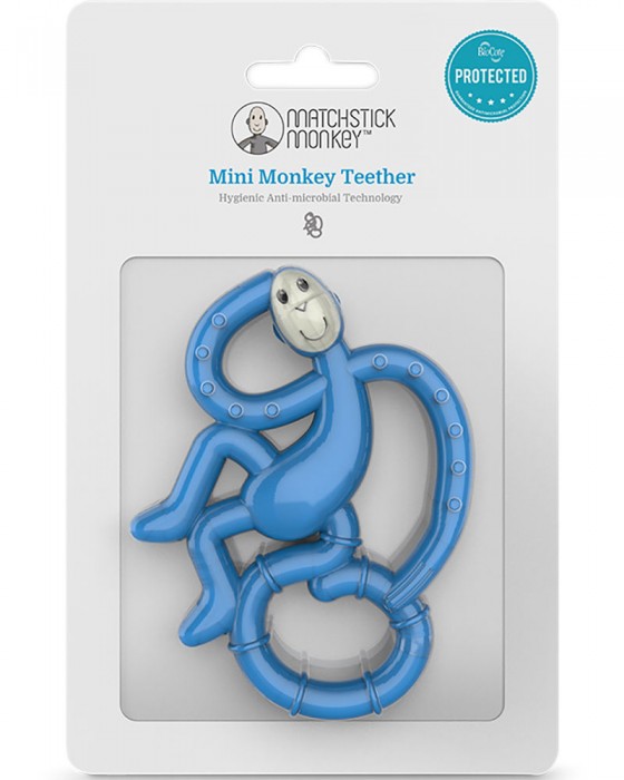 MATCHSTICK MINI MONKEY TEETHER - BLUE