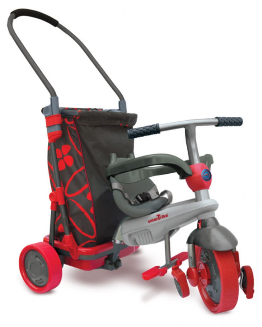 SMARTRIKE 7000100 SMART N GO 5IN1 BABY TRIKE RED AND BLACK