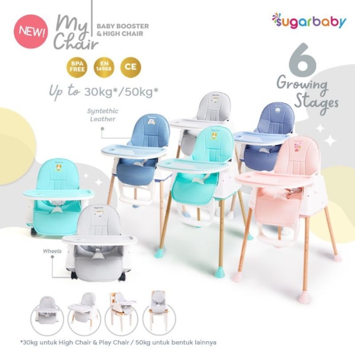 SUGAR BABY MY CHAIR HIGHCHAIR BLUE SEA